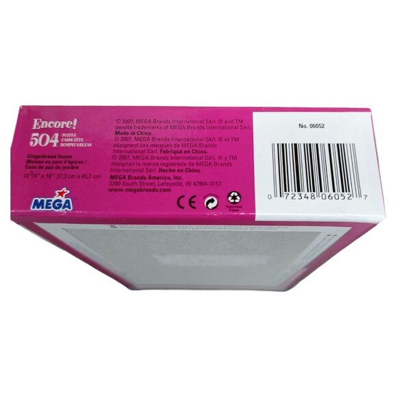 Encore! 504 Piece Gingerbread House Puzzle Mega Brands 2007 10" x 18" Family Fun - Picture 3 of 6